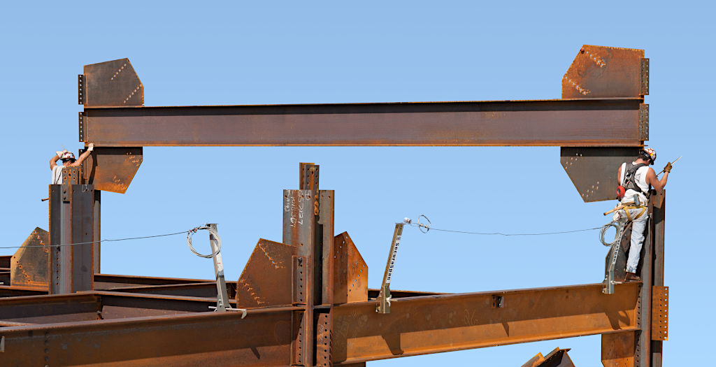 Worker(s) erecting steel for a new building